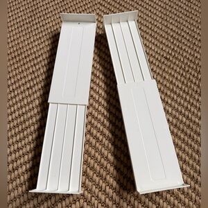 Adjustable Drawer Dividers White 14”-18” Kitchen Bathroom Organization Organize